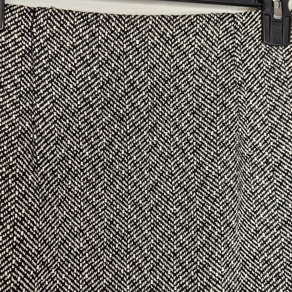 H&M Black White Tweed Wool Blend Mini Skirt Preppy Punker Businesscore Sz 4 - Picture 3 of 9